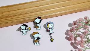 Bandai | Trâm Cài Men Hình Chú Chó Hoạt Hình Dễ Thương Huy Hiệu Hợp Kim Hình Chó Xinh Xắn Để Làm Đồ Trang Sức Tự Chế Trang Trí Quần Áo Denim Balo Móc Treo Trang Trí