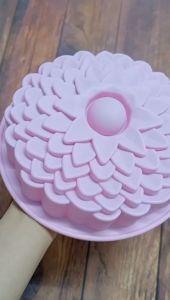 KHUÔN SILICON NƯỚNG BÁNH ĐỔ THẠCH RAU CÂU HÌNH HOA HƯỚNG DƯƠNG NGÀN CÁNH KT 22 CM