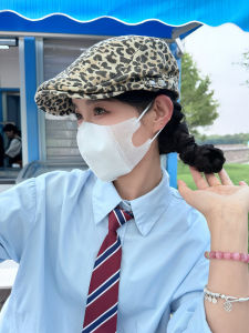 หมวกกันน็อคลายเสือดาวสไตล์อังกฤษ หมวกทรงปากเป็ด หมวกผู้ชาย หมวกทรงปากเป็ด หมวกบาร์เร่รันต์ สไตล์ย้อนยุค หมวกศิลปิน หมวกเด็กส่งหนังสือพิมพ์