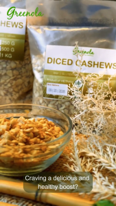 Greenola Raw Diced Cashews (Wholesale) 50g|100g| 250g | 500g |1kg
