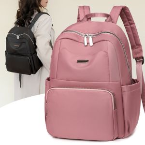 New Arrival Lightweight Womens Solid Color Backpack Trendy Minimalist Fashion Casual Backpack Large Capacity Work Clothing Class Schoolbag Women