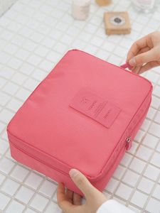 Washbag Square Korean Make Up Female Cosmetic Bag Portable Travel Personalized Makeup Travel Organizer Cosmetics Womens Bags
