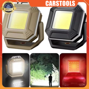 Senter Mini Work Ligh Lampu Led Cob White/Yellow/Red Magnet Rechargeable