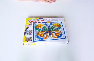 296Pcs Set Mushroom Nail Kit Puzzle Game Toy Kid Intellectual 3D Mosaic Picture Puzzle Toy Set Children Composite Educational Toys Jigsaw Board DIY Handmade Toy Mushroom Nail Plastic Bead Creative Toy Colorful Button Building Board Gift