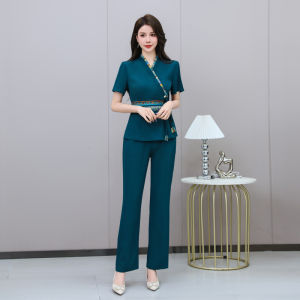 New Thai Massage Spa Foot Therapist Work Uniform Health and Beauty SPA Professional Clothing Set for Women