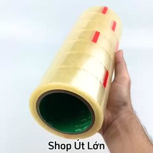 Băng keo trong rộng 4cm 100yard nặng 1kg lõi giấy 3mm 1 cây có 7 cuộn