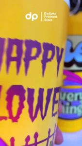 Tumbler Sport Stainless Steel 500ml Custom Gravir Nama/Logo dan UV Print Full Colour Berwarna