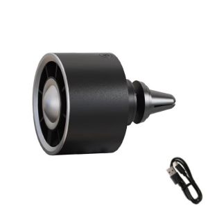 Aitemay 2 cái F18 mini quạt gió xe hơi USB giá kẹp trên cửa gió máy lạnh RGB đầy màu sắc ánh sáng 3 tốc độ có thể điều chỉnh làm mát tự động Phụ Kiện màu đen