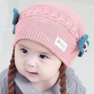Kupluk Pompom Kepang / Kupluk Kepang / Kupluk Polos / Kupluk Kepang Polos/ Topi Bayi