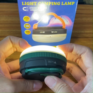 ไฟแคมป์ปิ้ง ไฟในเต็นท์ แสงสีวอมไวท์ แบบใส่ถ่านAAA 5โหมด(คละสี) น้ำหนักเบา พกพาสะดวก