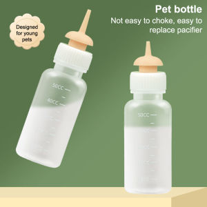 GUOUQNA Pet Kitten Feeding Bottle Nipple Feeder Can Squeeze Liquid Milk Nursing Bottle For Newborn Dogs Puppies Rabbits Hamster Cat
