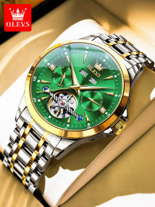 OLEVS | Mechanical Green Watch Night Glow Waterproof