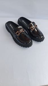 Sepatu Bapau Docmart Wanita Terbaru Hitam Glossy