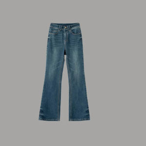 Modern Elegant Retro Flared Jeans High Waist Slimming Elastic Long Pants Womens Casual Cotton Stretch Denim Korean Style
