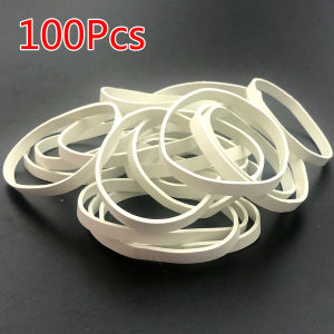 Bộ 100 Dây Cao Su Trắng Độ Đàn Hồi Cao Cho Nhà Bếp Văn Phòng Xưởng Kho Đồ Văn Phòng Phẩm Đàn Hồi Độ Đàn Hồi Cao