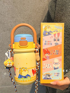 Cute Student Multi-drink Straw Thermal Cup