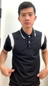 Aó polo Nam cổ bẻ phối sọc vai nách năng động thể thao LCXA270