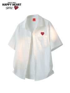 CHARLES JANGS HAPPY HEART | Quick Dry Thin Pleated Short Sleeve Shirt