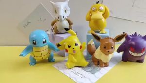 Bộ 5 Mô Hình Crayon Shin-Chan Cậu Bé Bút Chì Cosplay Nhân Vật Pokemon Siêu Cute Cao 15cm Mô Hình Decor Trang Trí
