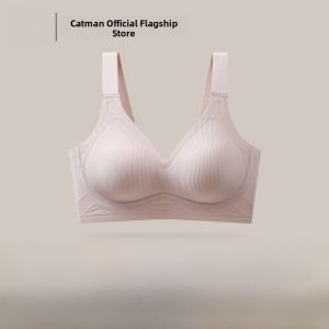 Miiow | Wireless Soft Support Bra Womens Seamless Anti-Sagging Comfortable Nylon Fabric Adjustable Straps Gathered Design Underwear