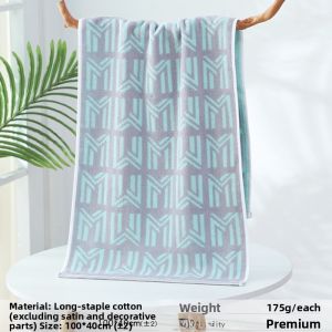 Pure Cotton Sport Towel 100cm Absorbent Non-shedding Sweat Absorbing Bath Towel for Running Fitness Shower Face Towel