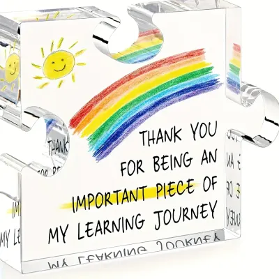 Teacher Gifts Teacher Appreciation Gifts for Women Men Teacher Thank You gifts Acrylic Puzzle Plaque Daycare Teacher Gifts