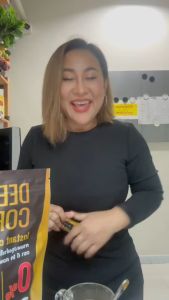 Dee Go Coffee 14-in-1 Fiber High Collagen Peptide Instant Coffee Mix 0% Sugar 5 Packs (100 Sachets) - Low Sodium Gluten-Free