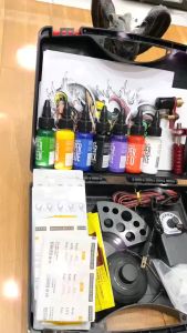 Bộ 1 máy xăm hình mô tơ no1 kèm 7 mầu mực xăm 30ml