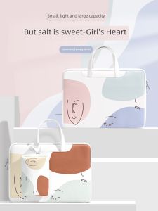 Hand Laptop Bag for Women 14-Inch Lenovo Xiaoxin Pro13 Cute Liner Bag Huawei Honor 14-Inch Apple MacBook Laptop Air13.3 Dell Cartoon 15.6 Protective Case 16