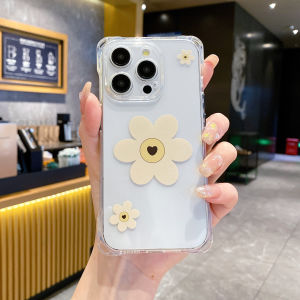  16Promax Phone Case Crossbody Wristband Anti-Fall Full Cover Beautiful Flower Design Simple Style Creative Personality