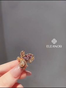 Kẹp tóc nữ càng cua Eleanor Accessories hình hồ điệp đính đá phụ kiện tóc kẹp tóc mini 11878