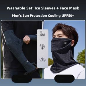 Miiow | Mens Sun Protection Sleeve Covers Summer Outdoor Driving Fishing Cycling Electric Vehicle Hand Protection Ice Sleeve Long Sleeve