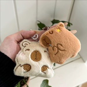 Creative Soft Stuffed Capybara Plush Doll Pendant Cartoon Bag Hanging Pendant Key Chain Backpack Car Key Ring