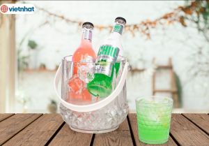 Xô đựng đá kim cương tặng kèm Theo cốc như hình. Kích thước: ø15xø11.5x16.5cm hokori
