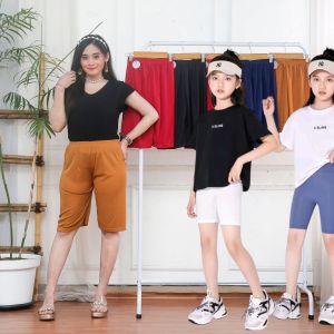 12 PCS Celana Legging Jumbo Pendek Perempuan Short Strit Daleman