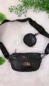 WEIYI Premium Sling Bag Warna Hitam Kode BP002