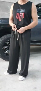 NYLON SPANDEX SPORTS CASUAL MULTI ACTIVITY FLOW STRAIGHT LOOSE BAGGY PANTS