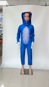 Blue Hedgehog Costume for Kids – Headpiece & Gloves for Halloween & Cosplay Party
