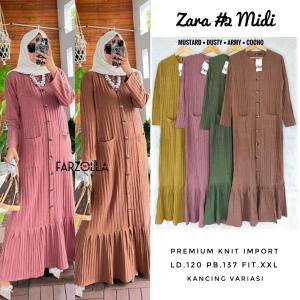 ZARA#2 Dress Knit Import Kancing Variasi Fit to XXL