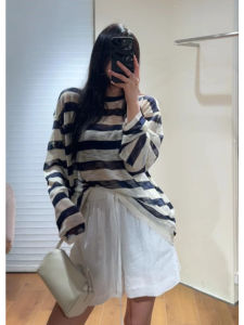 YUEZHONGWEI | Summer Thin Ice Silk Long Sleeve T-Shirt Womens Loose Fit Breathable Sun Protection Cover Up Creative Pattern Commute Style