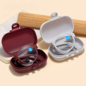 Folding Portable Presbyopia Glasses for Men and Women Lightweight Anti Blue Light Reading Glasses with Glasses Case 0 To+4.0