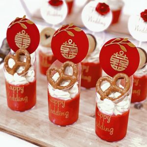 Mousse Cup Dessert Cup Transparent Plastic Airline Cup Disposable Cup Slope Mouth Mini Creative Wedding Party Dining Table Cup