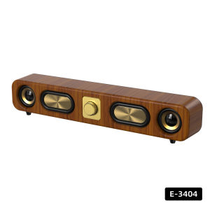 Retro Wooden Bluetooth Speaker Wireless Long Bar Card Insertion Desktop Sound Personalized Sound Box Large Bass Stereo Sound