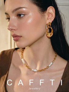 CAFFTI | European and American Gold Silver Exaggerated Earrings