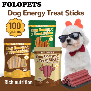 FOLOPETS Pet Snack Dog Energy Bar Chew Dental Sticks CleanTeeth Supplement Nutrients 100g