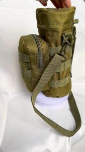 1PC Outdoor Tactical Military Nylon Water Bottle Bag Molle Kettle Waist Bag Pouch Outdoor Hunting Hiking Waist Kettle Pouch Bag Adjustable Hydration Carrier Outdoor Travel Camping Hiking Tactical Molle Holder Bag Kettle Bag Water Bottle Holder Water Bottl