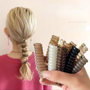 New Fashion Telephone Wire Bow-knot Elastic Hair Band For Women Girls Hair Weaving Spiral Cord Rubber Bands Hair Accessories