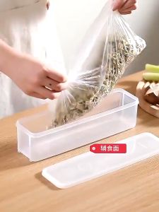 Toples Panjang Serbaguna Food Grade Wadah Penyimpanan Makanan Di Kulkas Putih Bening