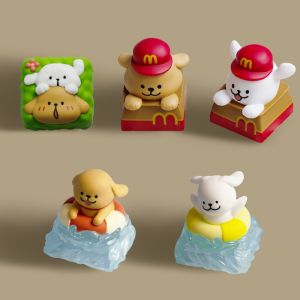 Takara Tomy | Maltese Peripheral Light-Transmitting Personalized Cute Custom Accessories Mechanical Keyboard Esc Resin Material Keycap Gifts