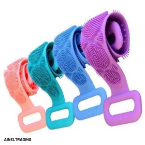 Silicone BACK SCRUBBER for Shower |Scrubber Strap for Shower |Exfoliating Back Acne Belt Sponge for Men Women |Extra Long Handle Loofah Scrub for Bathing Shower |Easy to Clean |Non-Slip |Double Handle |Hygienic |Dead Skin Removal |Environmentally Friendly
